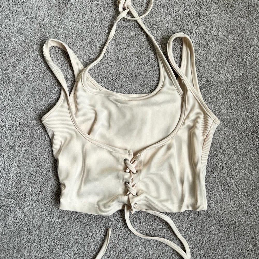 New cider off-white crop top